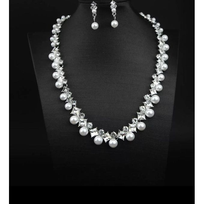 Pearl Crystal Jewellery set