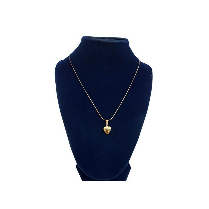 Gold Tiny Necklace With Love Pendant